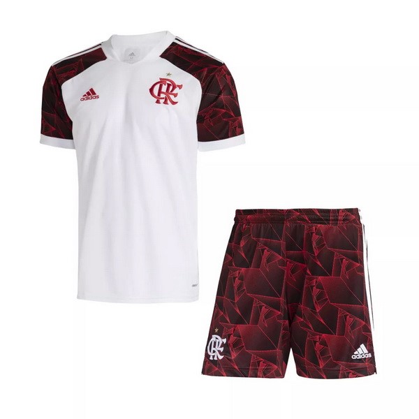 Trikot Flamengo Auswarts Kinder 2021-22 Weiß Fussballtrikots Günstig